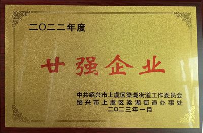 二十強企業證書